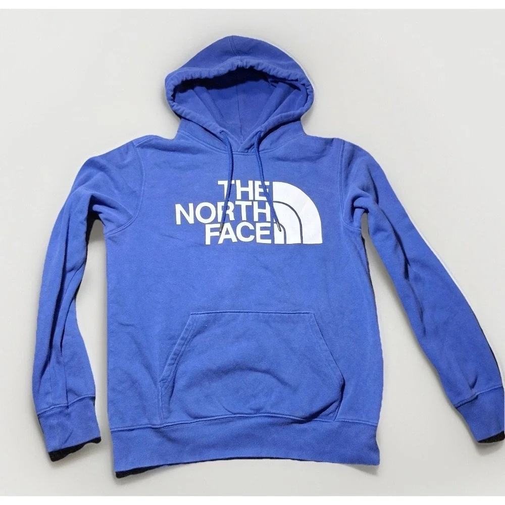 The North Face Mens Blue Half‎ Dome Logo Pullover Hoodie Small NF0A3FR1